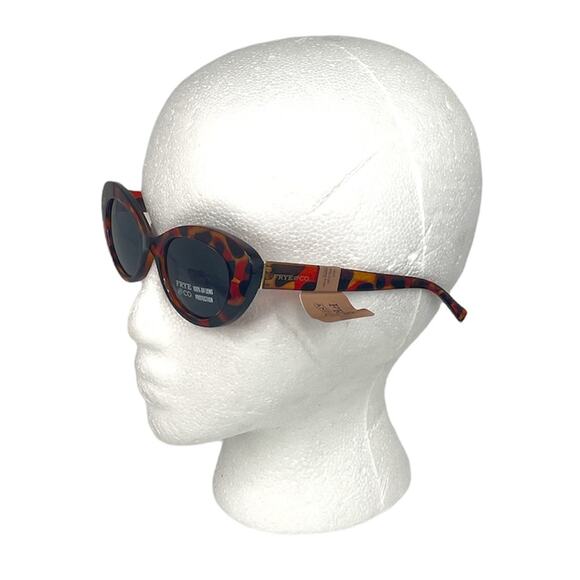 Frye & Co. Cats Eye Tortoise Shell Sunglasses Brown Black - Picture 2 of 5